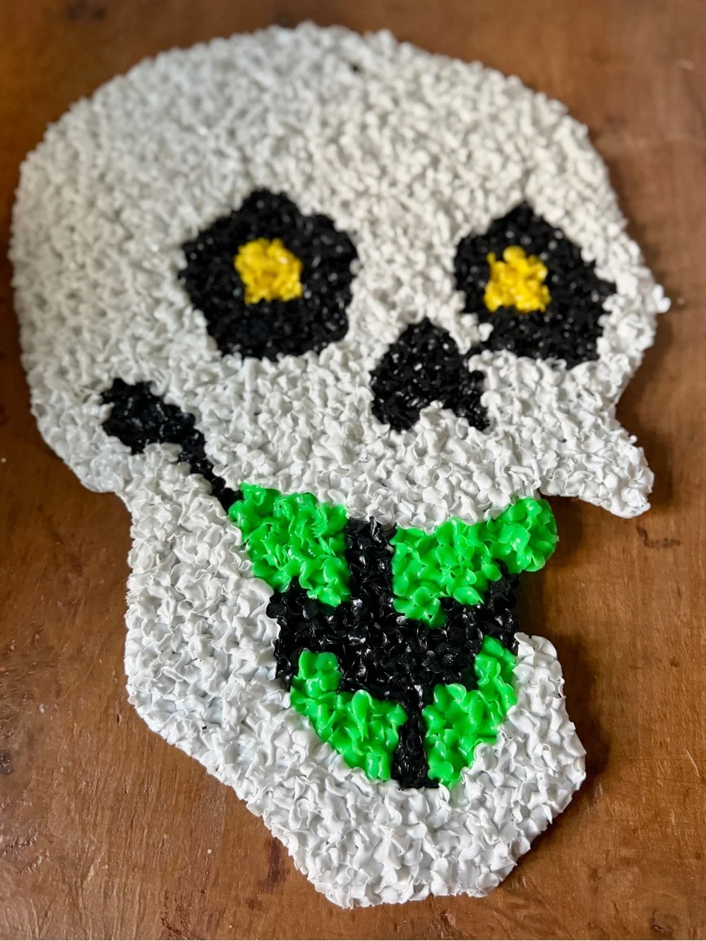 Vintage Plastic Popcorn Halloween Decorations Skeletons